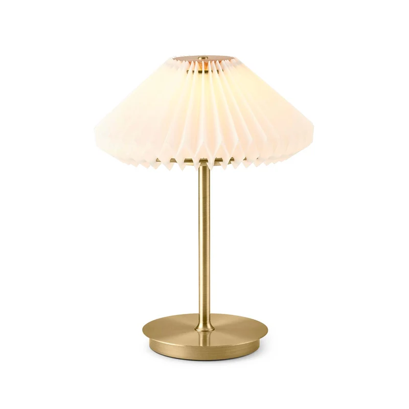 PARIS TO GO - Lampe nomade LED en ABS plissé et métal, style Art déco
