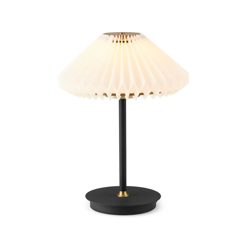 PARIS TO GO - Lampe nomade LED en ABS plissé et métal, style Art déco