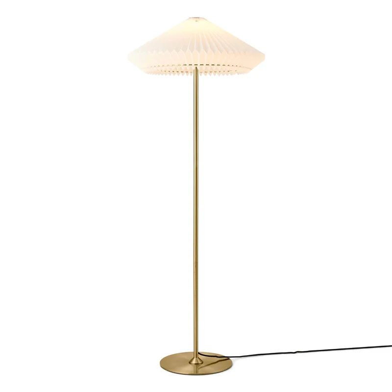 PARIS - Lampadaire en métal et laiton, style vintage et Art déco