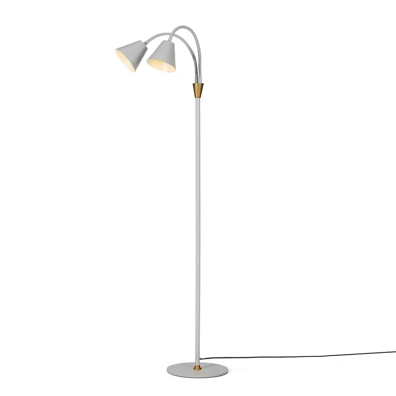 HYGGE - Lampadaire à double abat-jour en métal, style contemporain et industriel