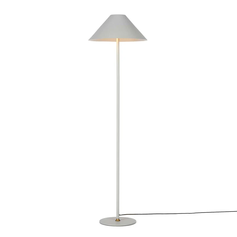 HYGGE - Lampadaire à abat-jour conique en métal, style contemporain et industriel