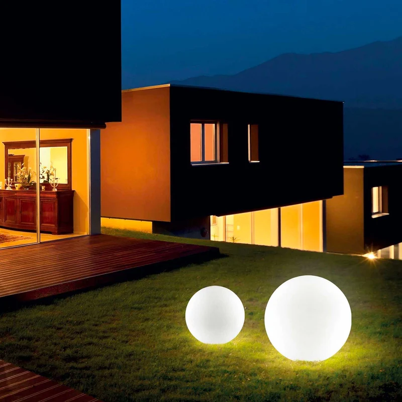 Sole - Lampe d’extérieur sphérique en ABS, style contemporain