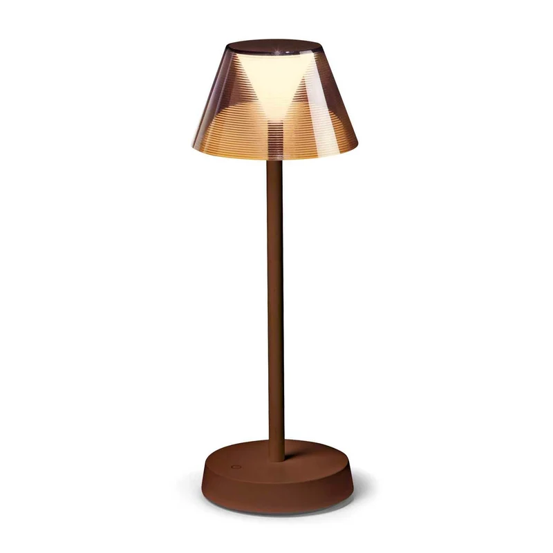 Lolita - Lampe à poser sans fil en acier, style contemporain