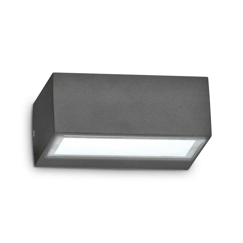 Twin - Applique murale rectangulaire d’extérieur en aluminium, style contemporain