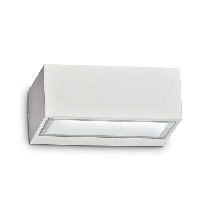 Twin - Applique murale rectangulaire d’extérieur en aluminium, style contemporain