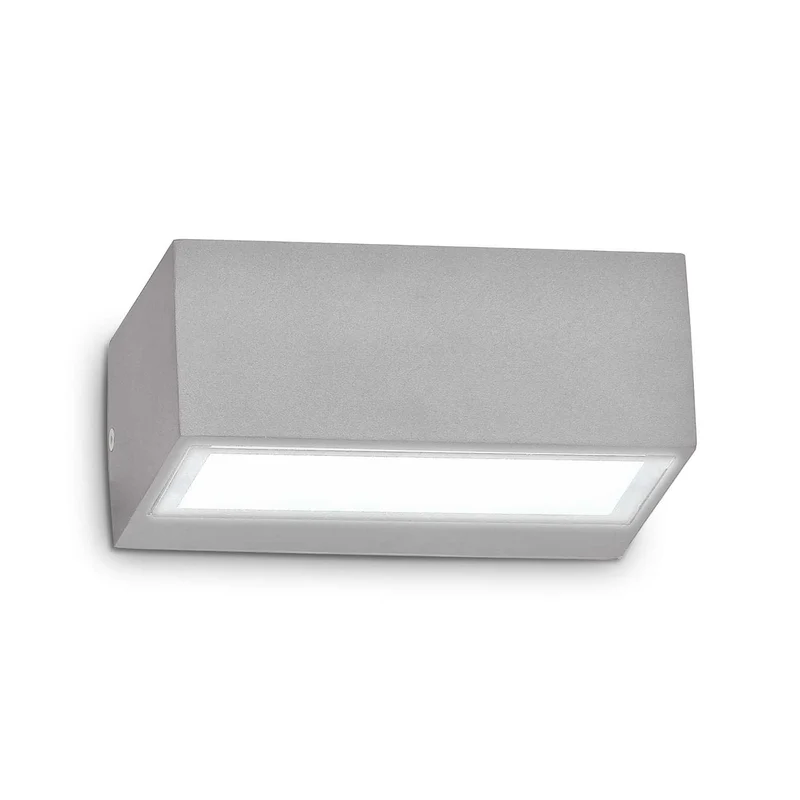 Twin - Applique murale rectangulaire d’extérieur en aluminium, style contemporain