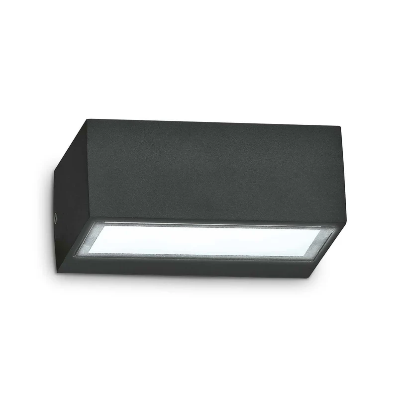 Twin - Applique murale rectangulaire d’extérieur en aluminium, style contemporain