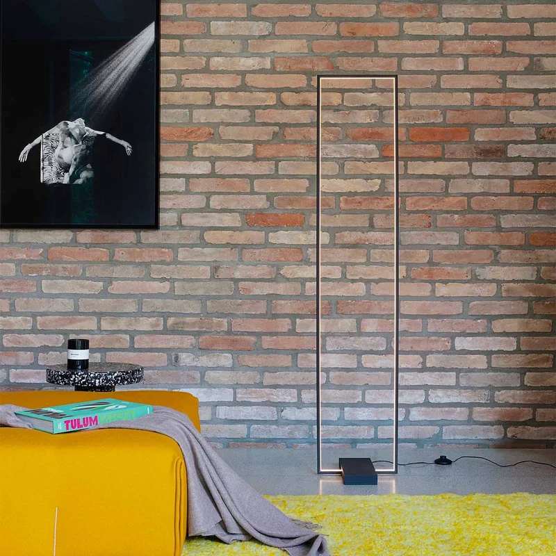 FRAME - Lampadaire LED en acier, style contemporain