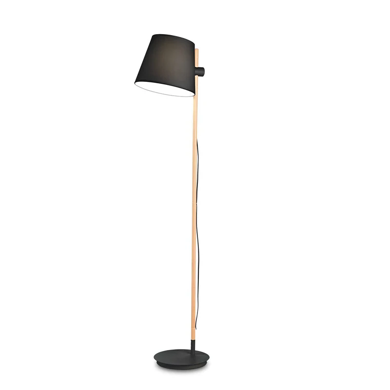 AXEL - Lampadaire en bois et tissu, style scandinave
