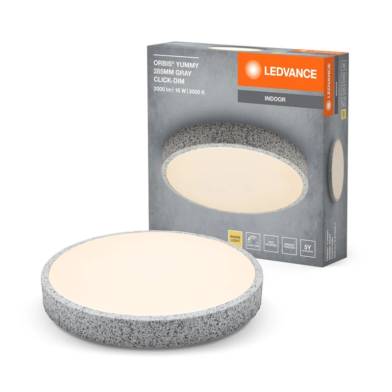Lampada da soffitto LEDVANCE ORBIS Yummy 16W 285mm dimmerabile grigia