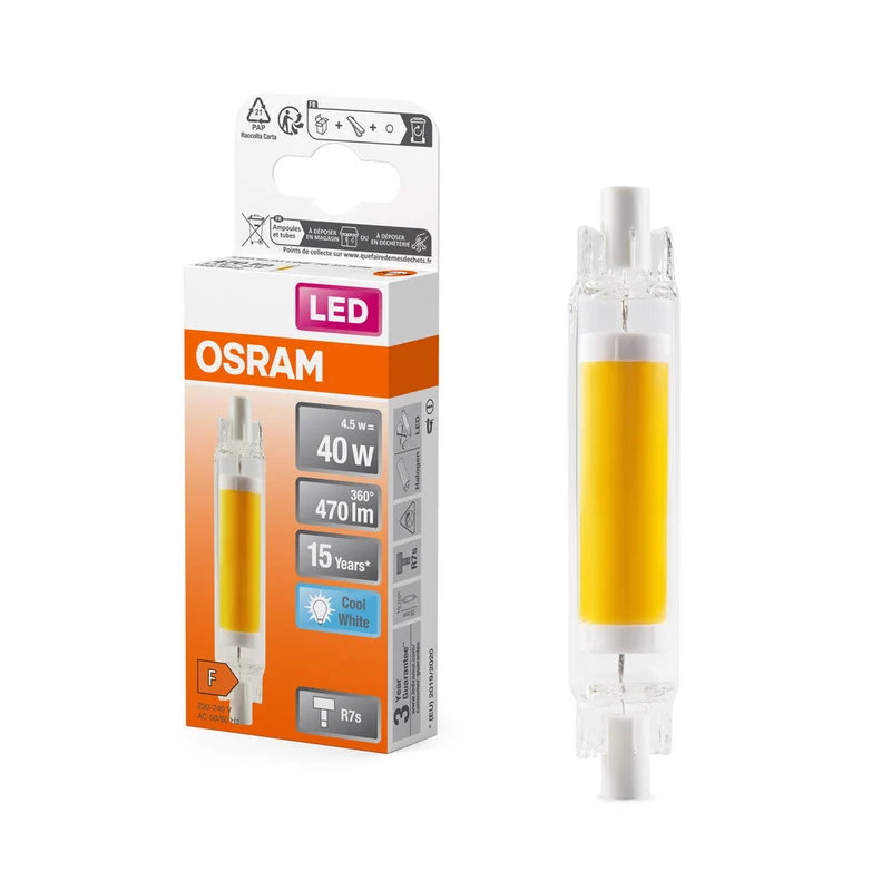 OSRAM LED Slim Line Lampada, 4.5W, R7s, Bianco freddo 4000K