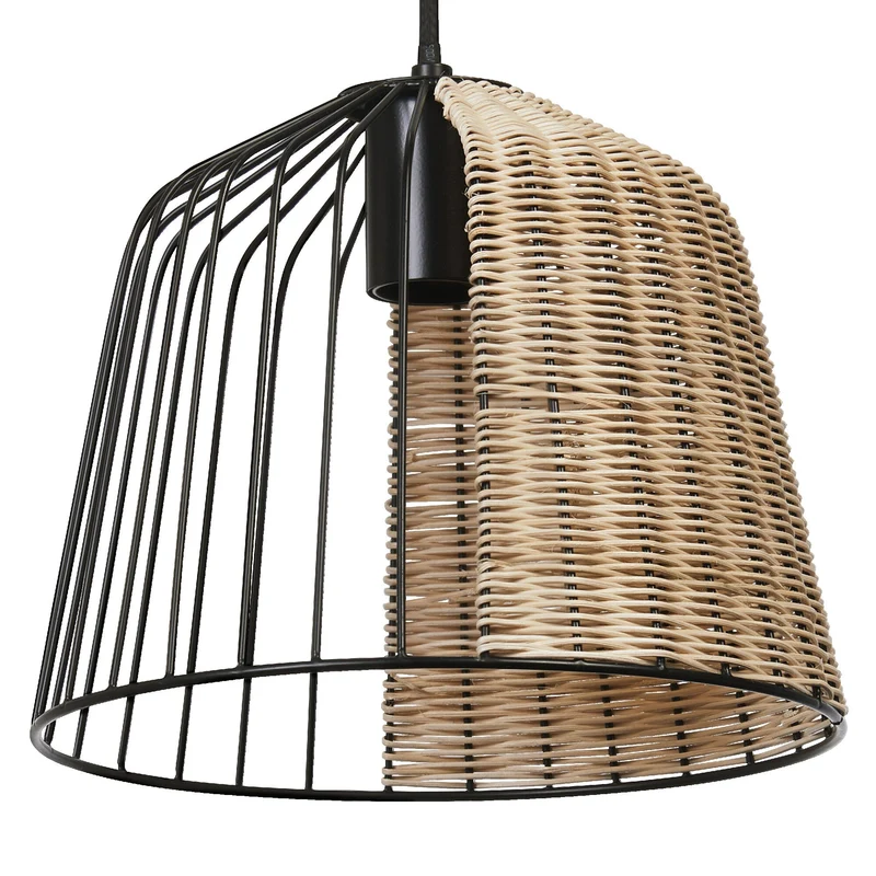 LEDVANCE DECOR Lampada a sospensione a gabbia a campana, nero/marrone, E27