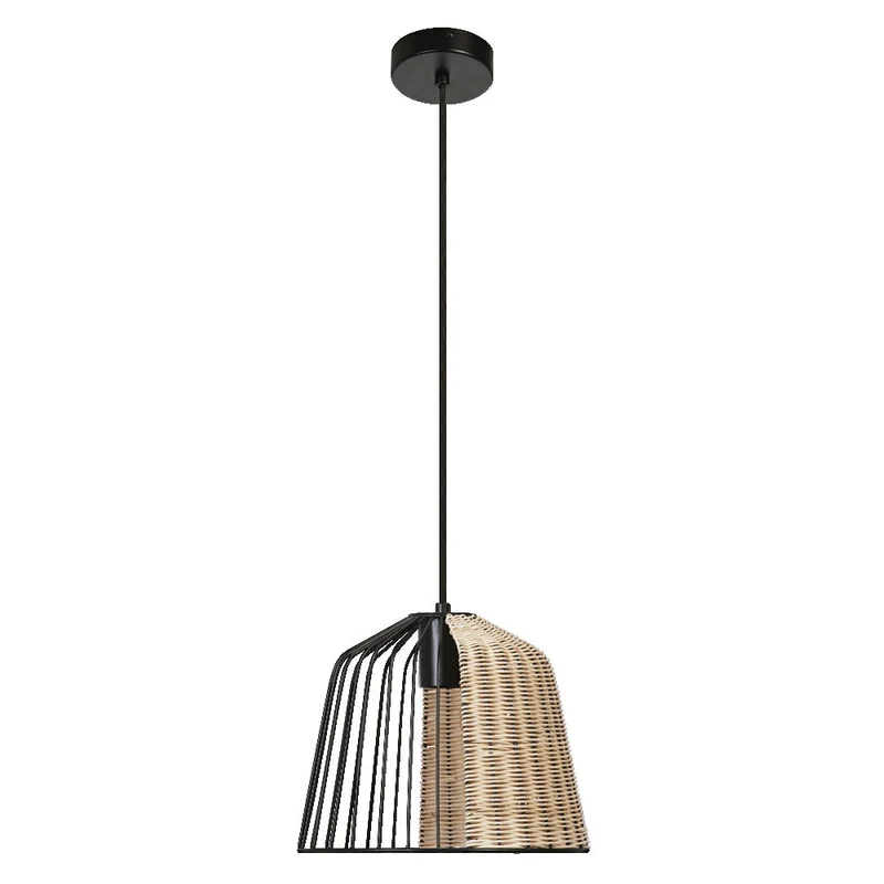 LEDVANCE DECOR Lampada a sospensione a gabbia a campana, nero/marrone, E27