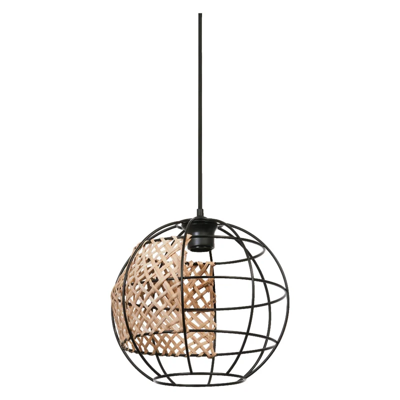 LEDVANCE DECOR Lampada a sospensione Cage Globe, nero/marrone, E27