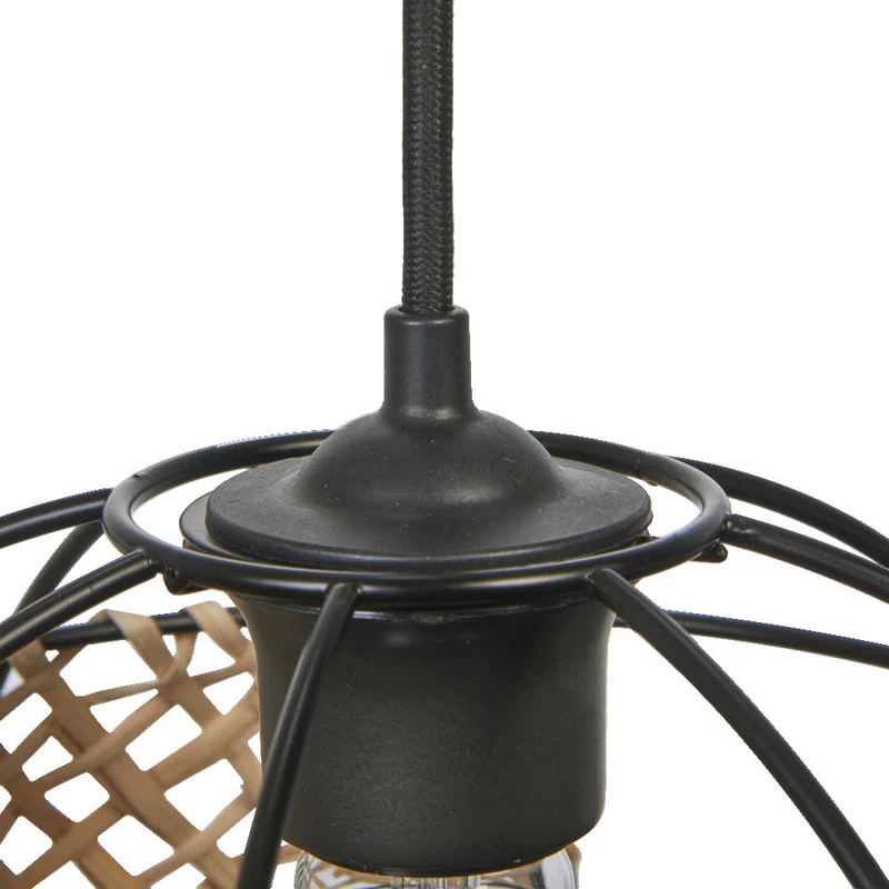 LEDVANCE DECOR Lampada a sospensione Cage Globe, nero/marrone, E27