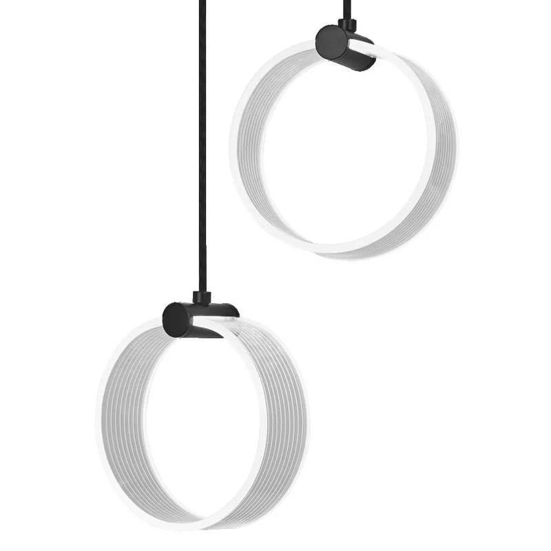LEDVANCE DECOR Lampada a sospensione Circle, 2 pendenti, 14W, Click CCT Nero