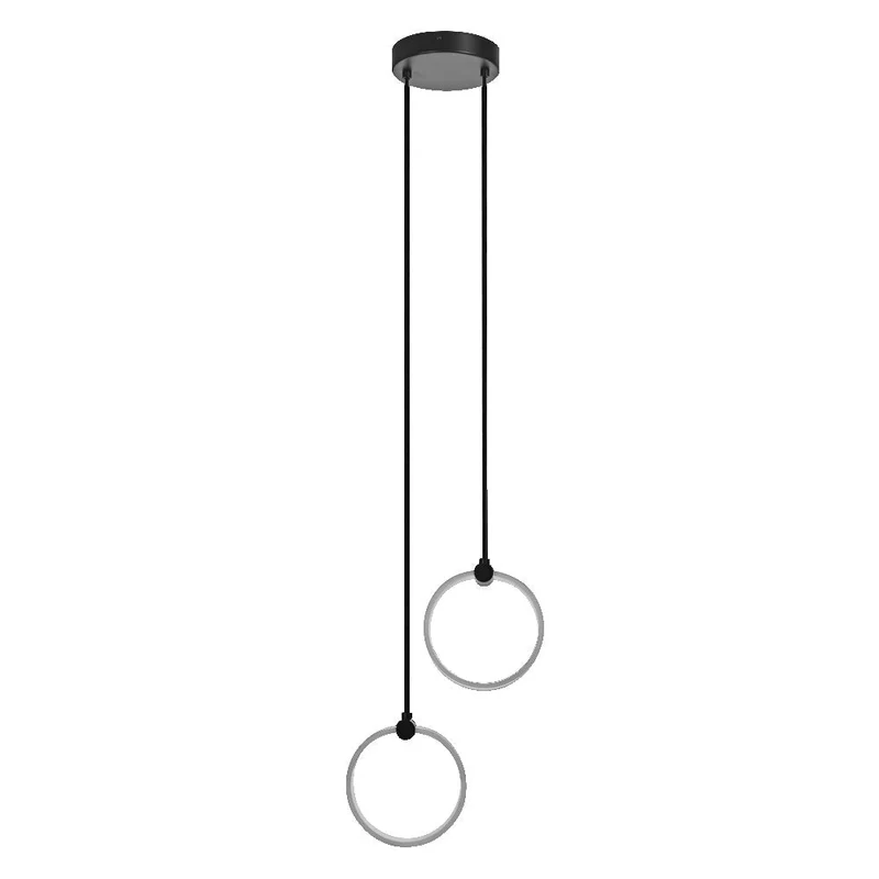 LEDVANCE DECOR Lampada a sospensione Circle, 2 pendenti, 14W, Click CCT Nero