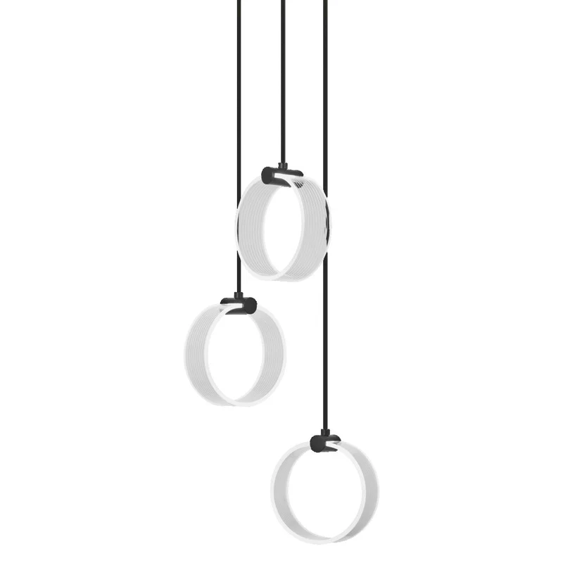LEDVANCE DECOR Lampada a sospensione Circle, 3 pendenti, 20W, Click CCT Nero