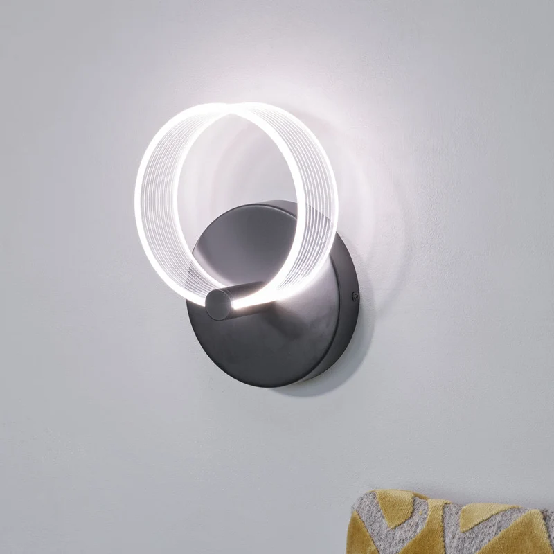 LEDVANCE DECOR Circle Applique da parete 8W Click CCT Nero