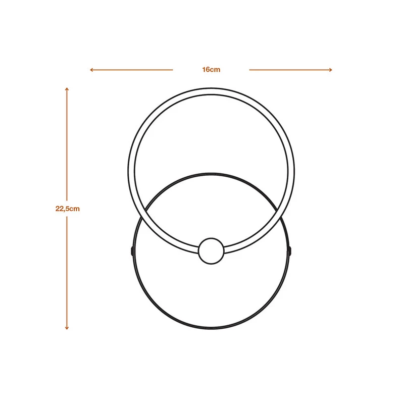 LEDVANCE DECOR Circle Applique da parete 8W Click CCT Nero