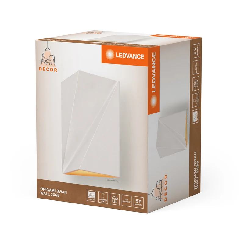 LEDVANCE DECOR Origami Cigno da Parete Lampada da Parete 2xG9 Bianco