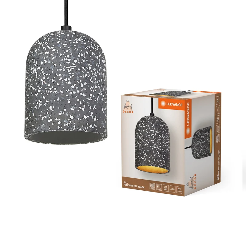 LEDVANCE DECOR Lampada a sospensione Pill 1xE27 Nero