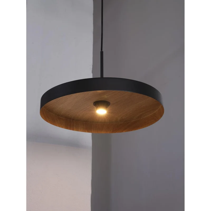 LEDVANCE DECOR Lampada a sospensione a piastra E27 Lampada a sospensione Nero Legno LEDVANCE DECOR