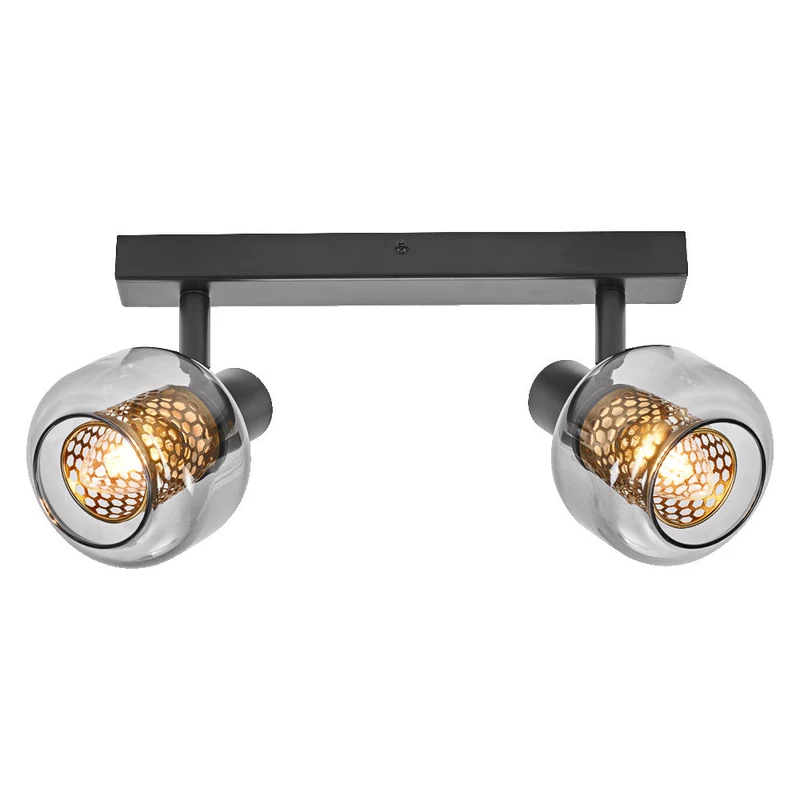 LEDVANCE DECOR Spot Firefly lampada da soffitto, lampada OSRAM inclusa, nero, 2 x 2.8W, E14