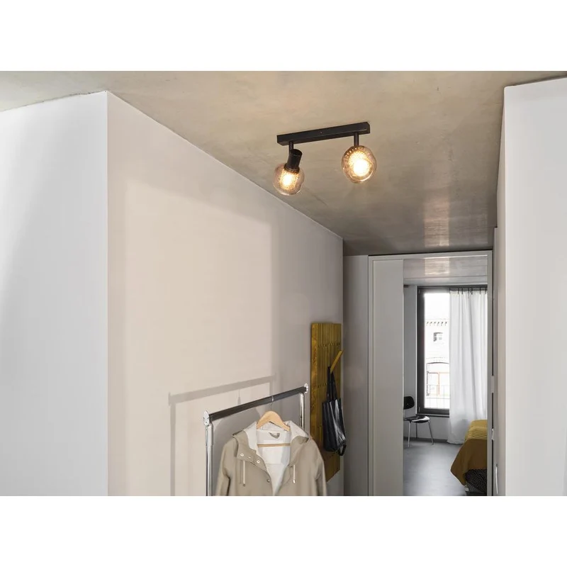 LEDVANCE DECOR Spot Firefly lampada da soffitto, lampada OSRAM inclusa, nero, 2 x 2.8W, E14