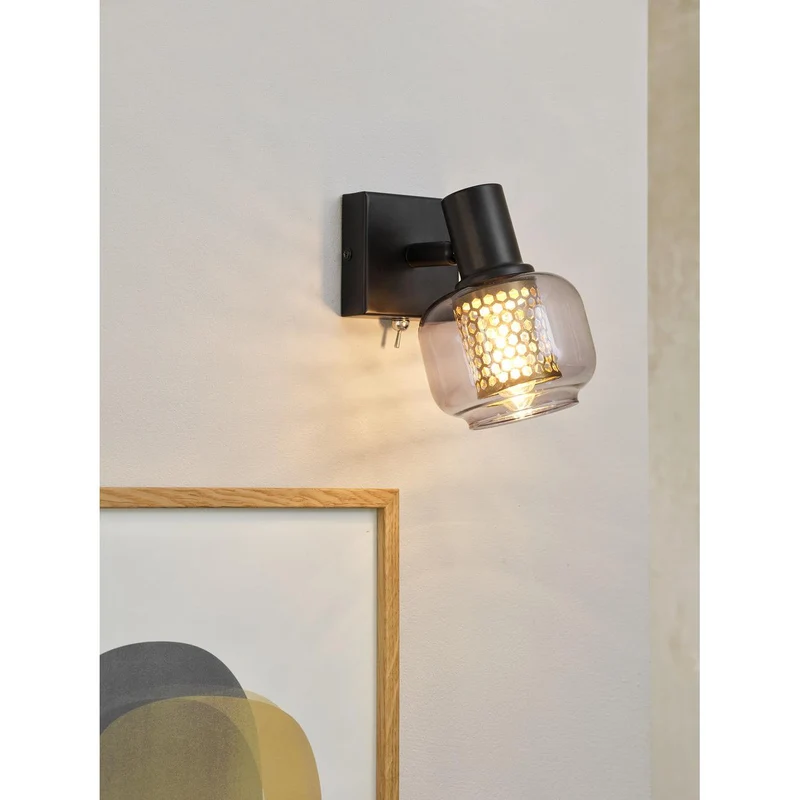 LEDVANCE DECOR Spot Firefly lampada da parete, lampada OSRAM inclusa, nero, 1 x 2.8W, E14