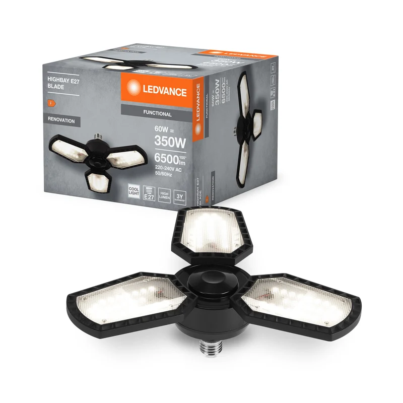 LEDVANCE Highbay Blade lampada da soffitto con ali, 60W, E27