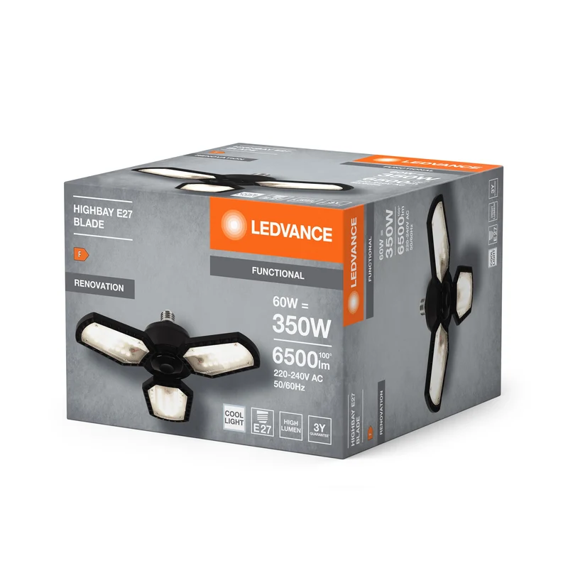 LEDVANCE Highbay Blade lampada da soffitto con ali, 60W, E27