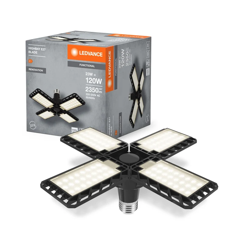 LEDVANCE Lampada da soffitto Highbay Blade con ali, 23W, E27