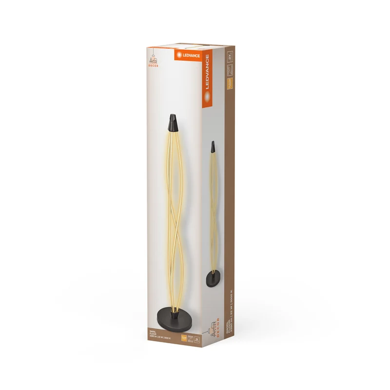 LEDVANC DECOR Lampada da terra Swirl, 22W, Click DIM, 3000K, 2400lm