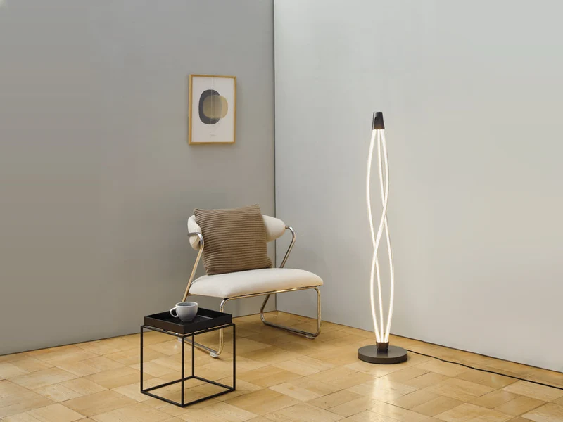 LEDVANC DECOR Lampada da terra Swirl, 22W, Click DIM, 3000K, 2400lm