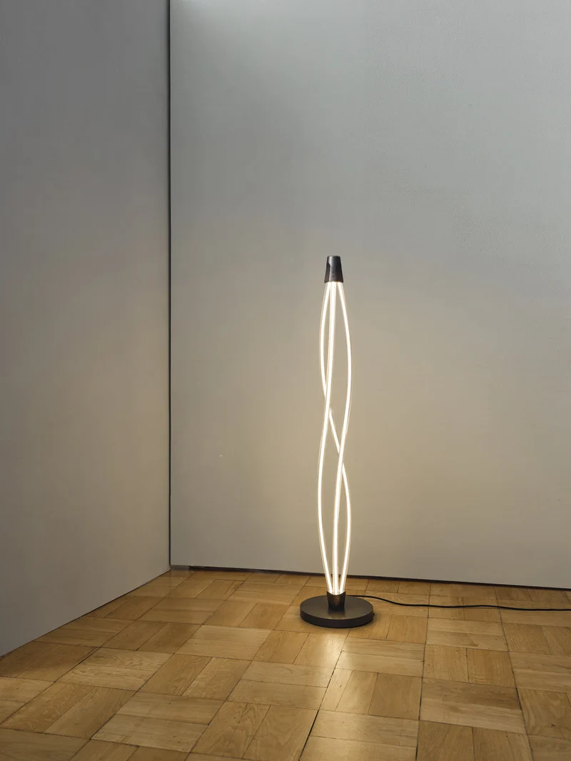 LEDVANC DECOR Lampada da terra Swirl, 22W, Click DIM, 3000K, 2400lm