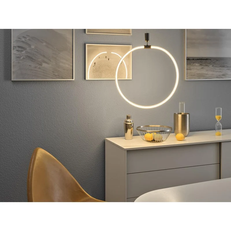LEDVANCE DECOR Aura Lampada a sospensione Verticale, 18W, 3000K, 2000lm, Click DIM