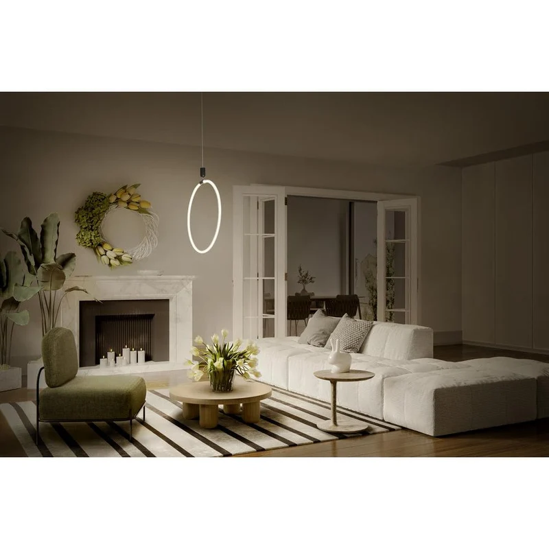 LEDVANCE DECOR Aura Lampada a sospensione Verticale, 18W, 3000K, 2000lm, Click DIM