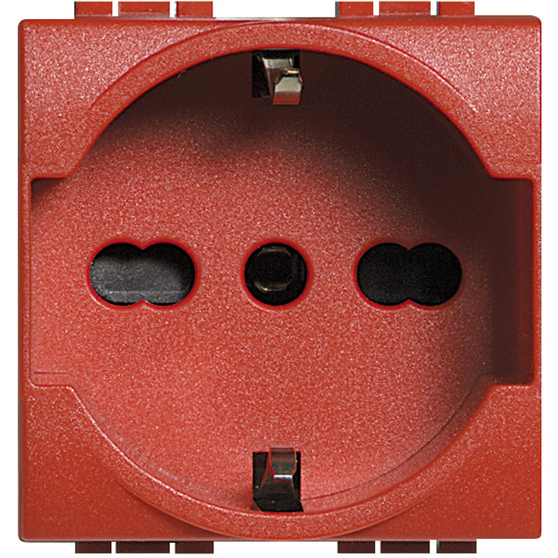 BTICINO L4140/16R - living int - presa std tedesco/italiaP30red