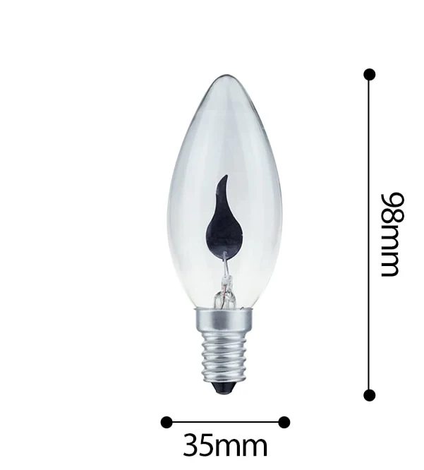 Ampoule E14 à Led (3W) Feu Ovale