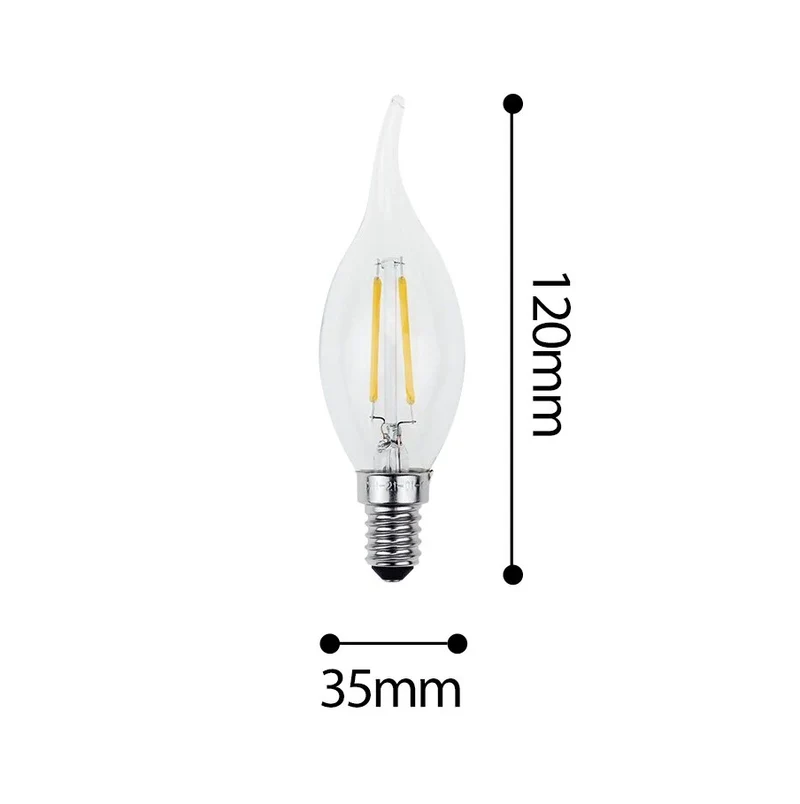 Ampoules E14 à Led (2 À 8W) Forme Flamme