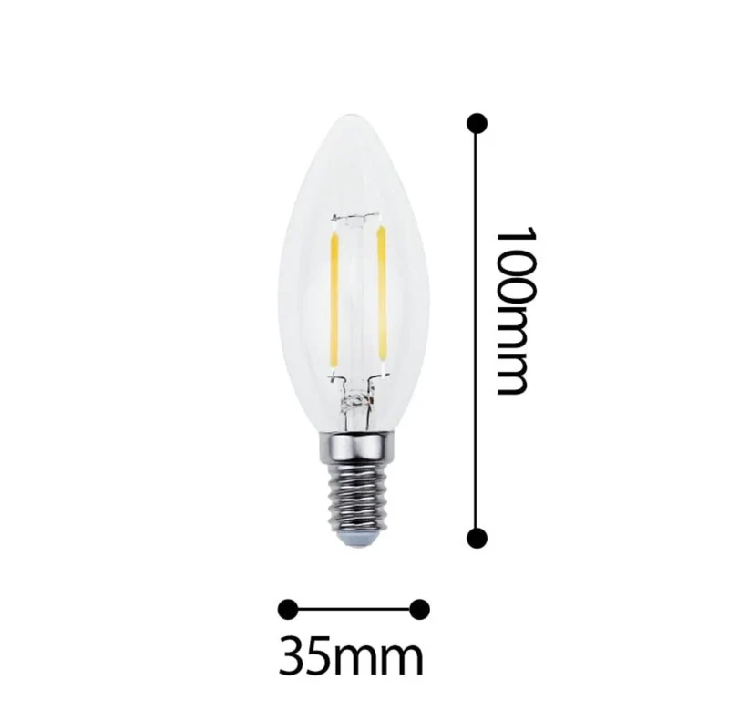 Ampoules E14 à Led (2 À 8W) Forme Fleche