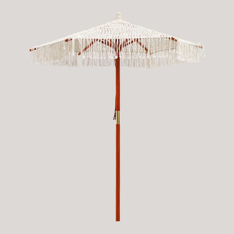 Ombrellone in macramè BINIBECA per esterni ø210x229cm