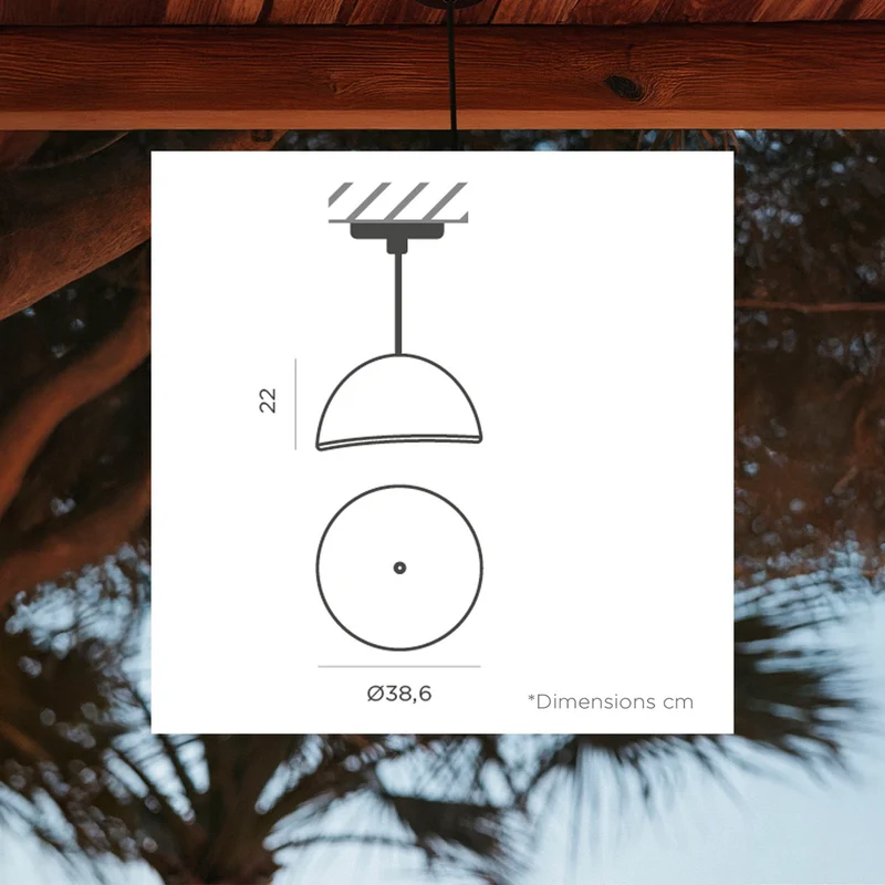 Lampada a sospensione senza cavi LUNA