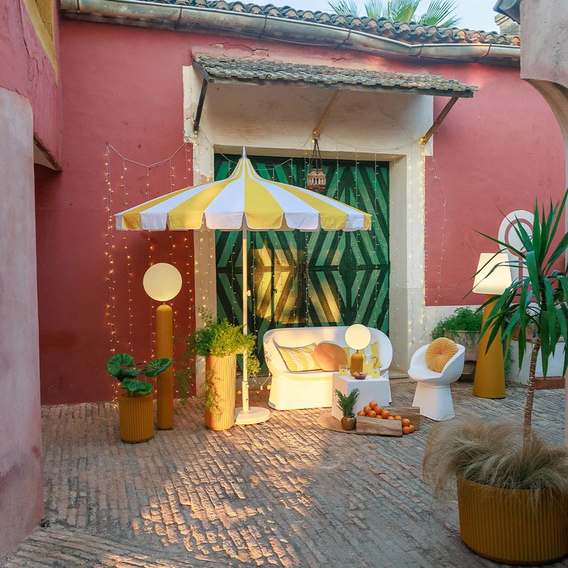 Ombrellone a pagoda ATRANI ø250 GIALLO
