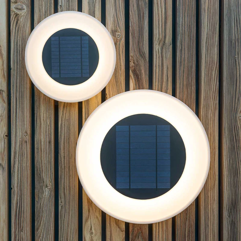 Applique rotonda WALLY DISK con carica solare