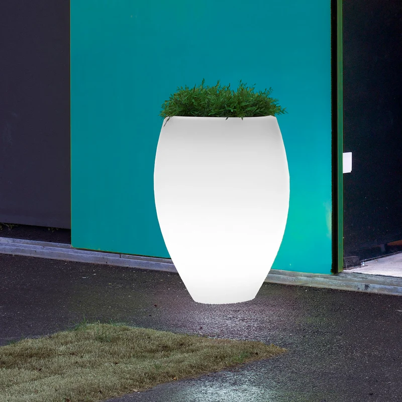 Vaso tondo con luce ALOE 55