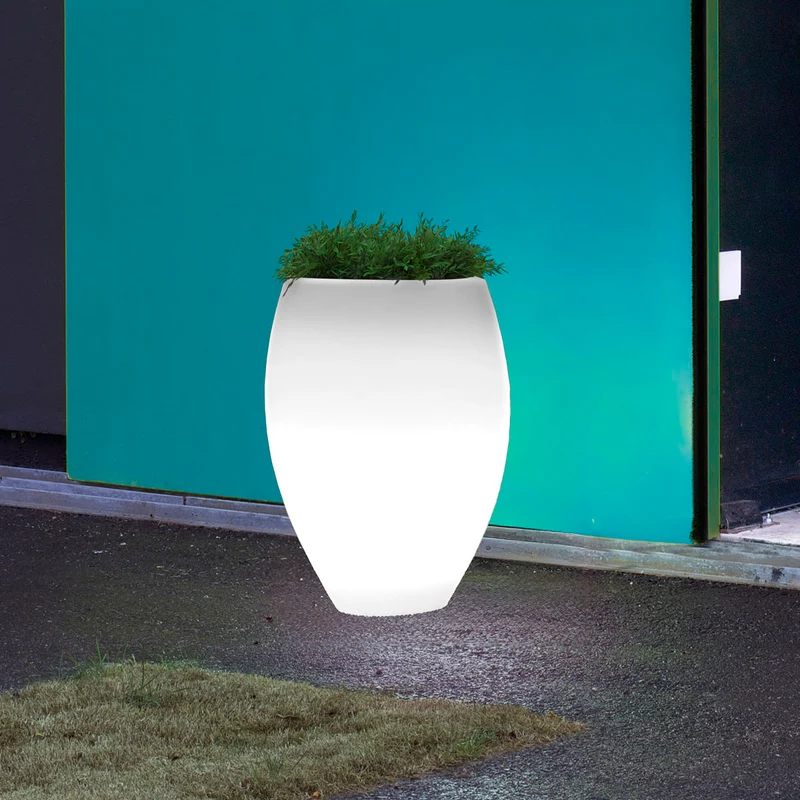 Vaso tondo con luce ALOE 45