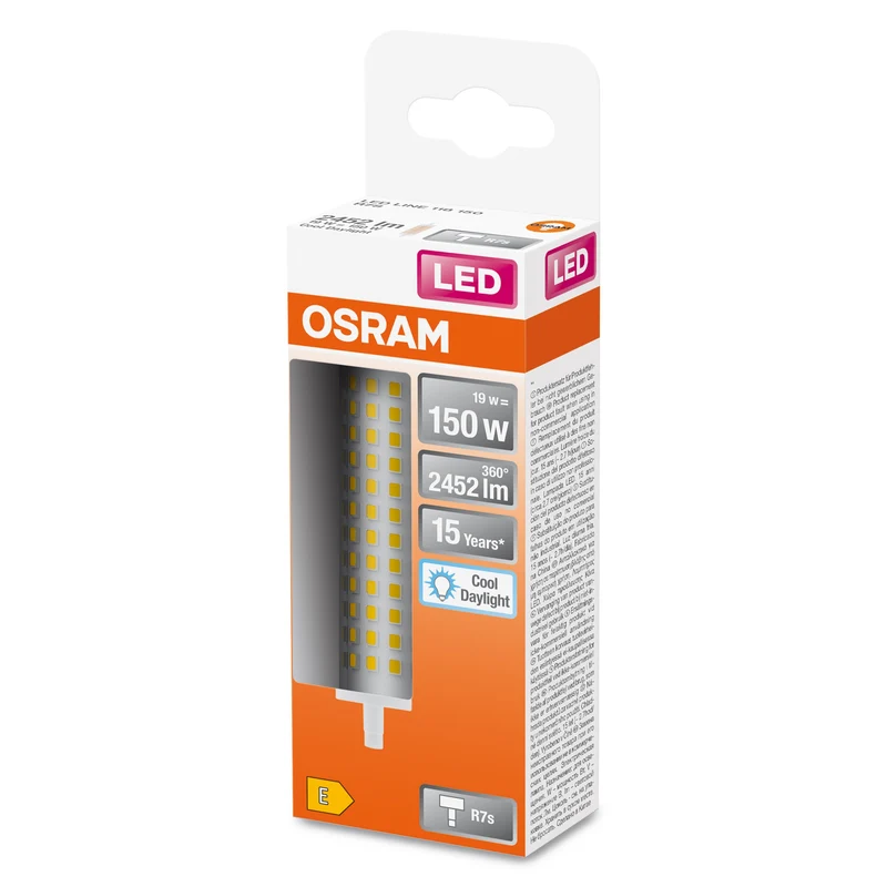 OSRAM LED Line Lampada, 19W, 2452lm, R7s, 6500K, Luce diurna fredda