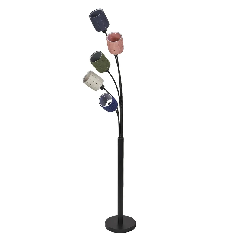 LEDVANCE DECOR Lampada da terra 5-fiamme Decor Felt Weaving Cans, E14